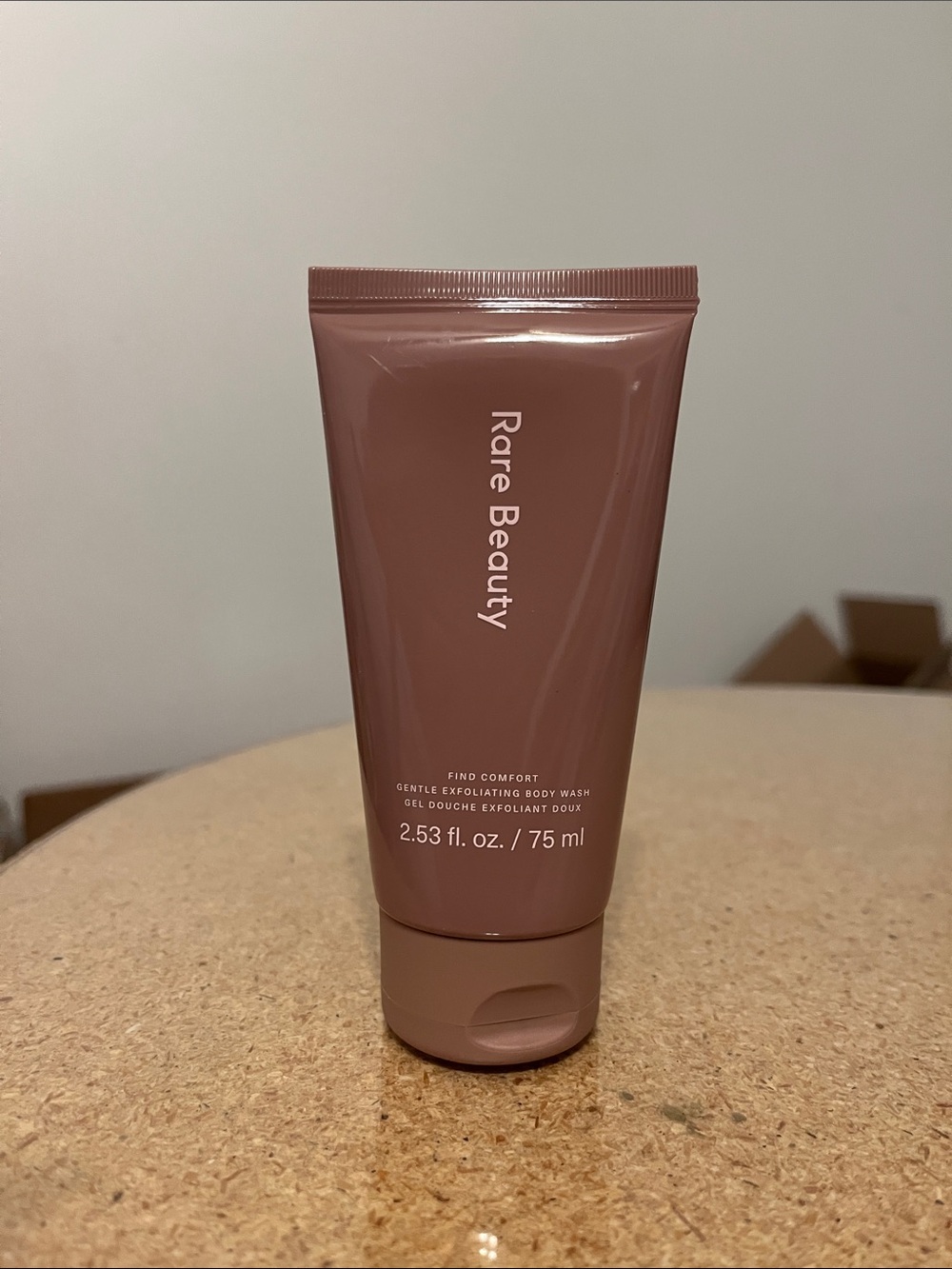 Rare Beauty Gentle Exfoliating Body Wash — Mauve Tube